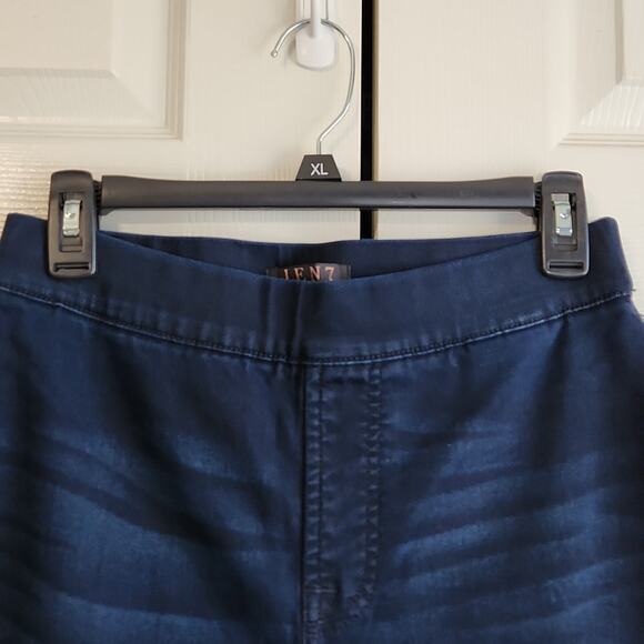 Jen7 7 For All Man Kind Comfort Skinny Navy Blue Pull On Jeans Size 6 Stretch - Picture 5 of 11